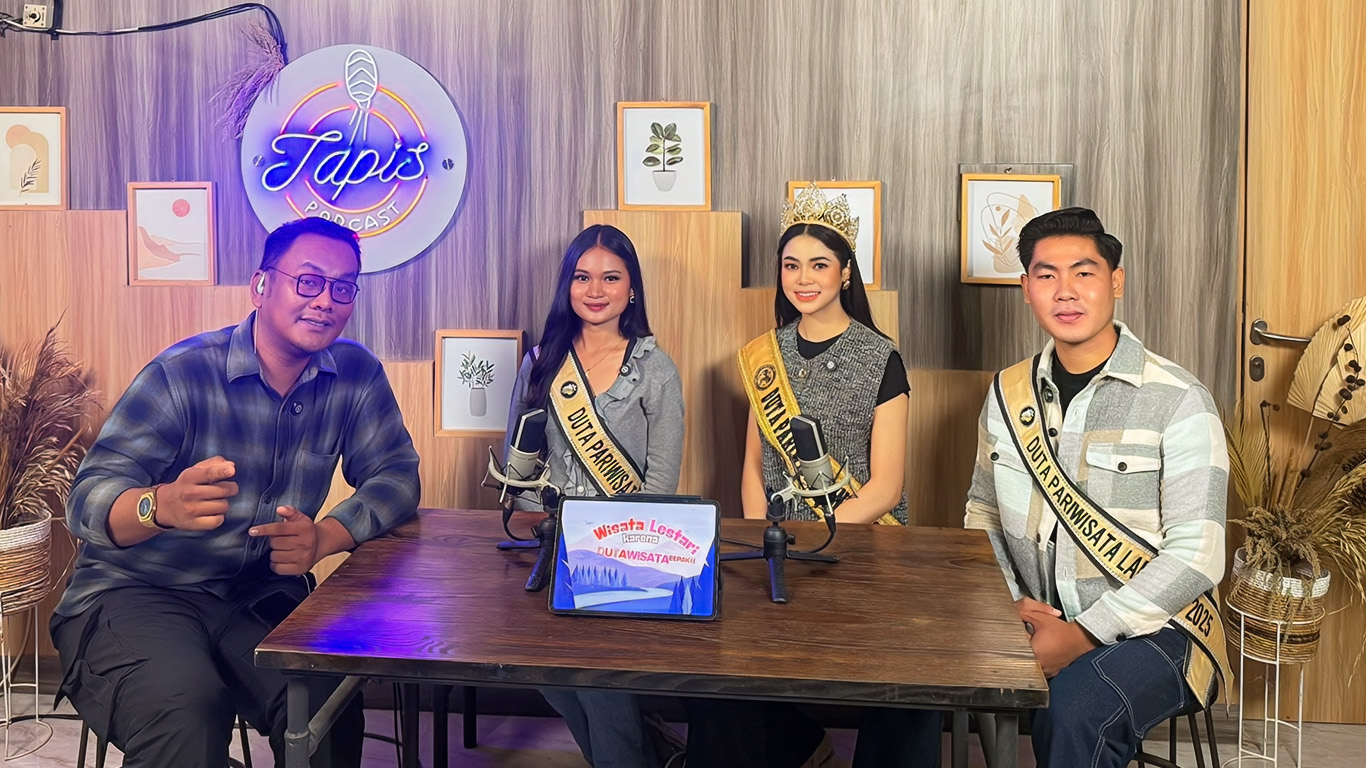 Duta Pariwisata Indonesia 2025, Nabila Nur Faiza, Hadir di Tapis Podcast TVRI Lampung